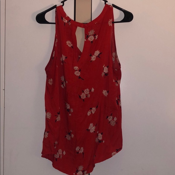 old navy floral print keyhole back top - Picture 2 of 3